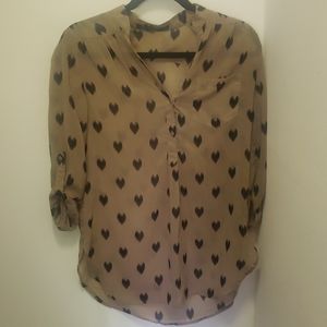 Heart tunic button up